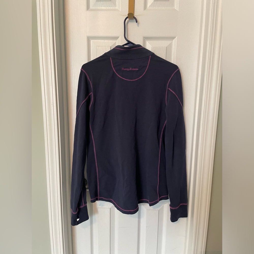 Tommy Bahama Full Zip Sweatshirt Jacket with Thumbholes - Picture 2 of 4